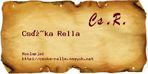 Csóka Rella névjegykártya